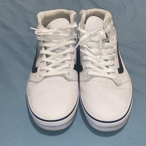 Men's White Vans CANVAS SK8-HI SHOE Size 11